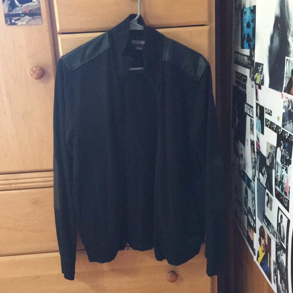 Black Michael Kors Zip Up Jacket